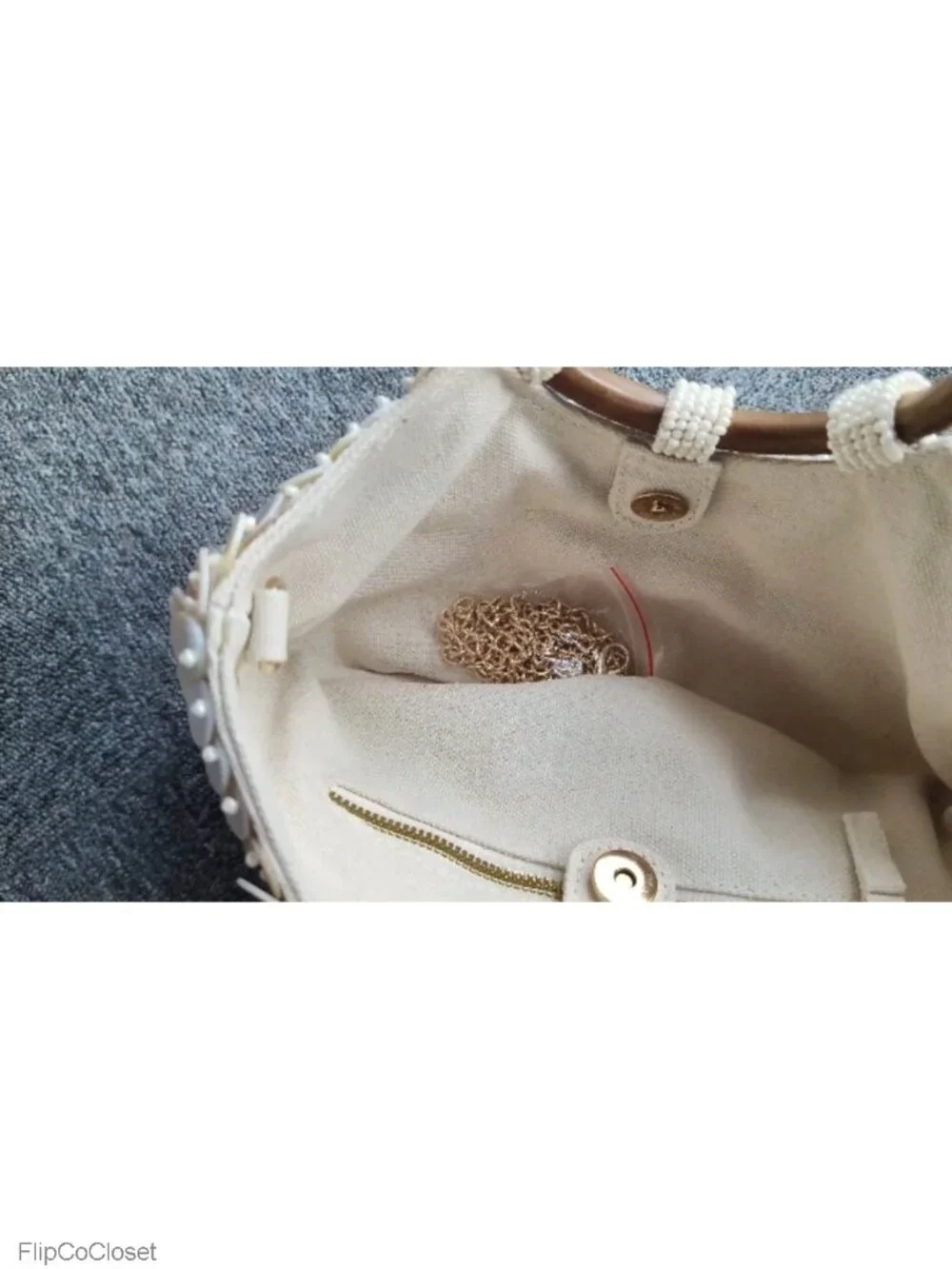 Handmade Shell Beaded Clutch Purse Acrylic Top Handle Evening Bag